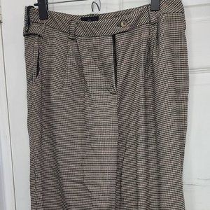 Topshop Wide Leg Plaid Pants